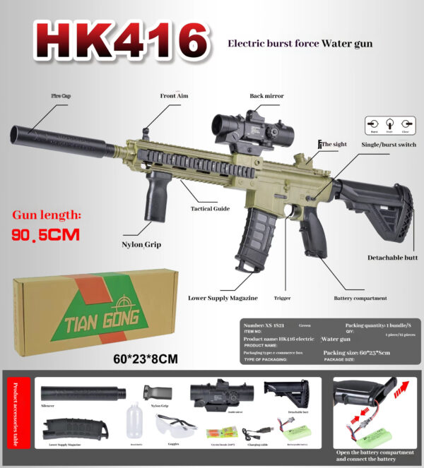 HK 416 Automatic Gel Blaster - Image 5